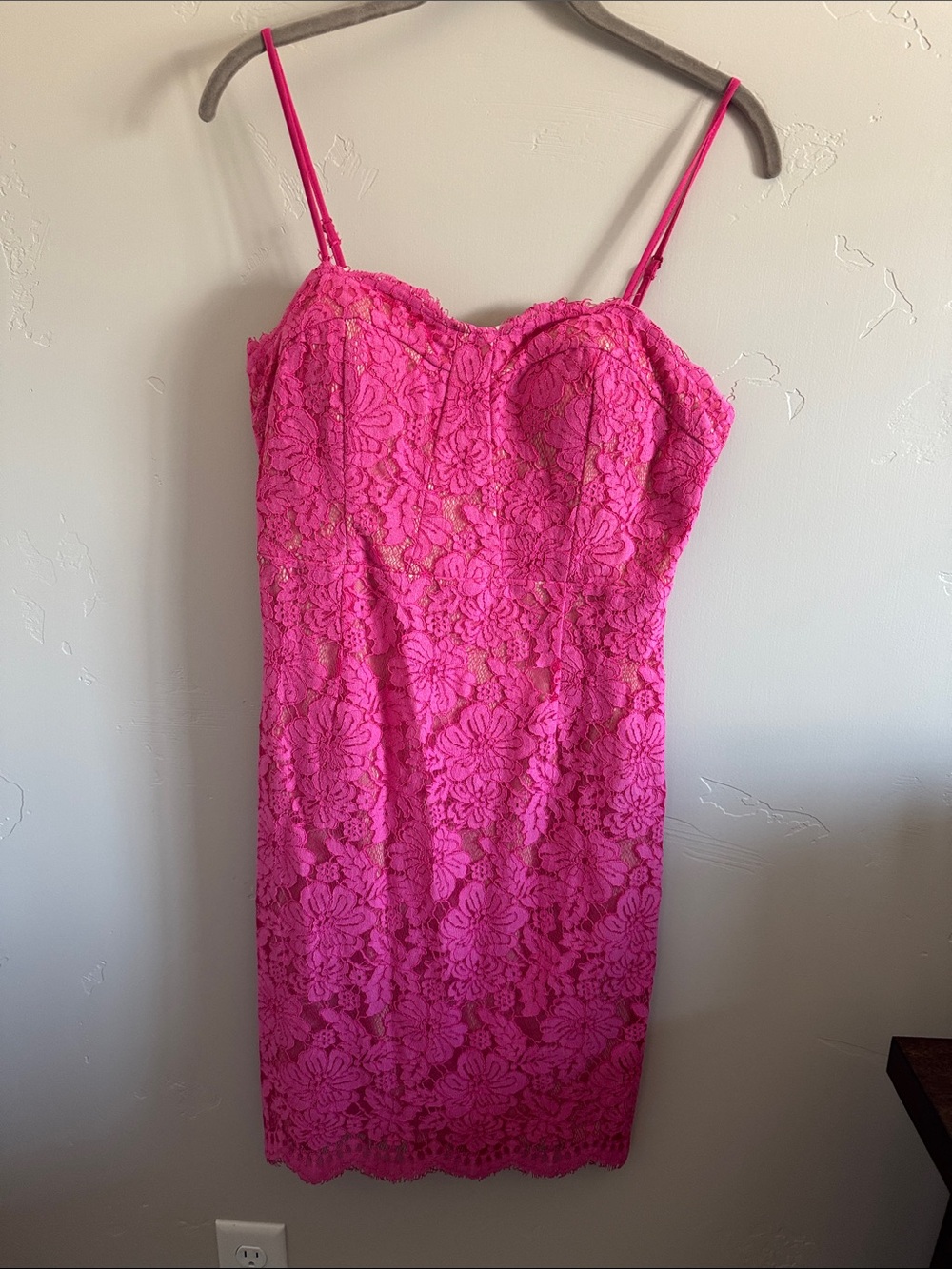 Vici corsette style pink lace dress. NWOT